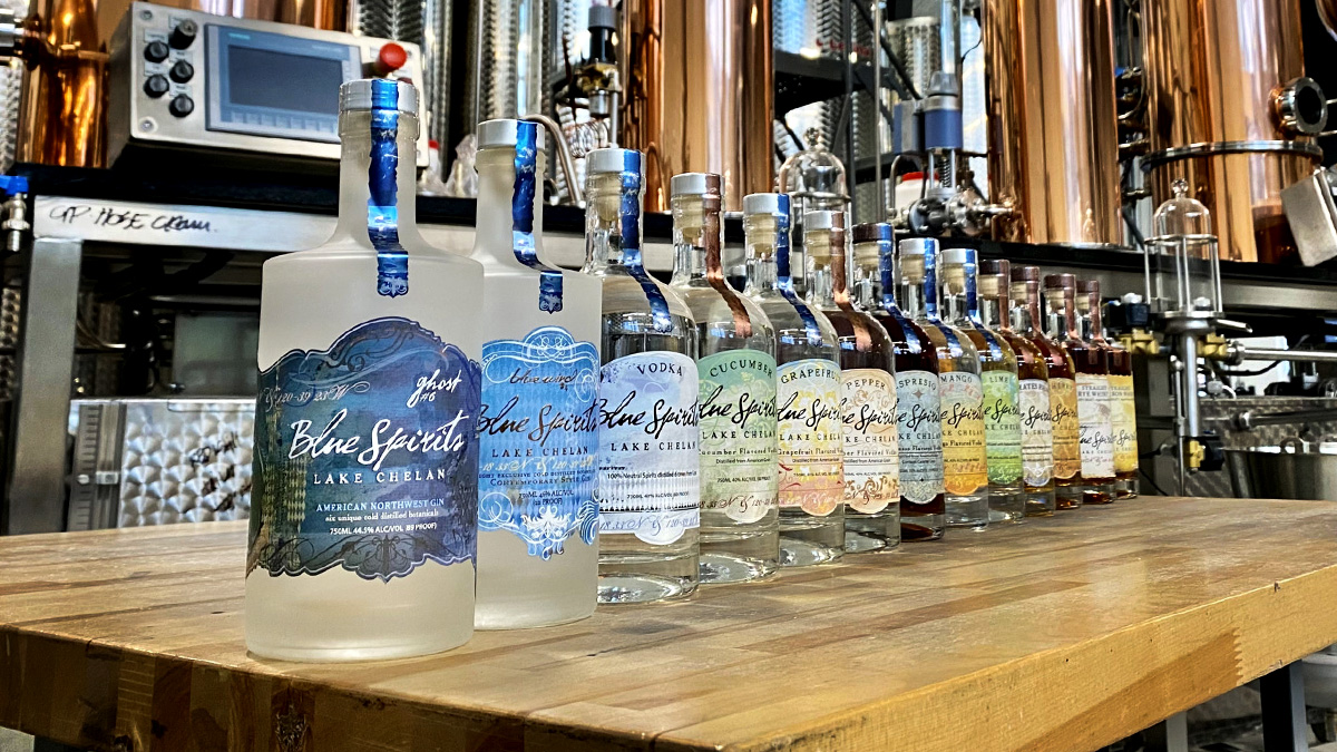 Blue Spirits Distilling Bottles