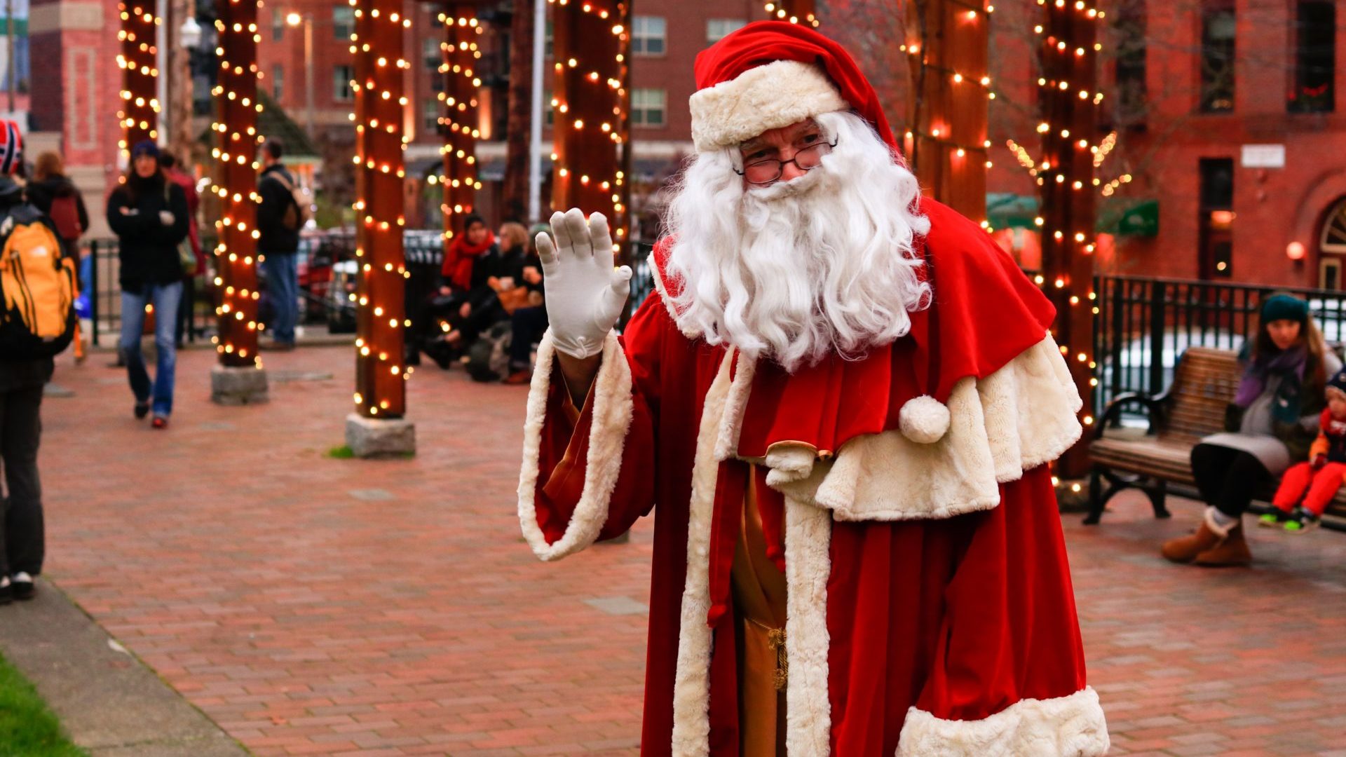 Father Christmas on the Village Green