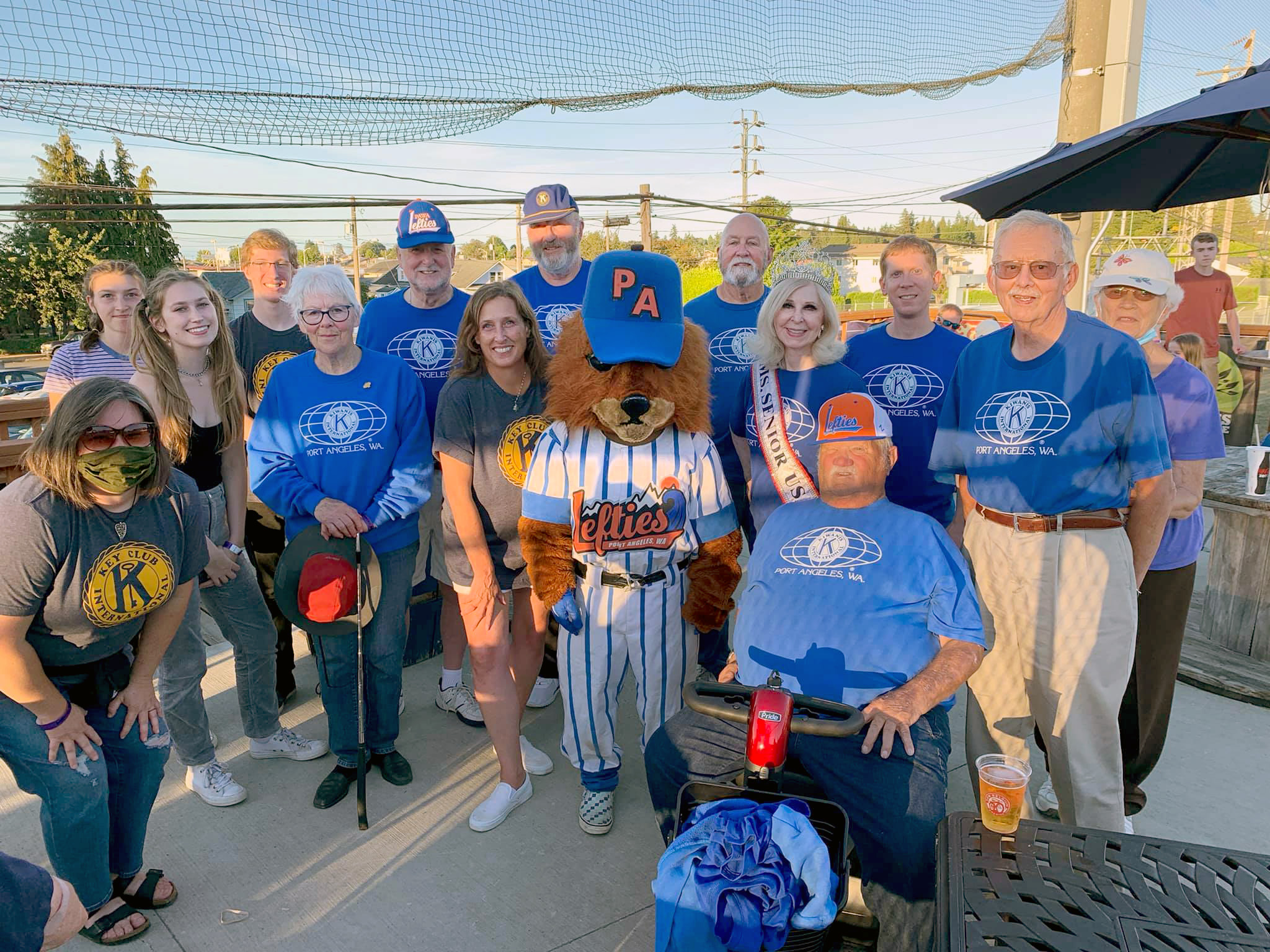 Kiwanis members at Lefties game