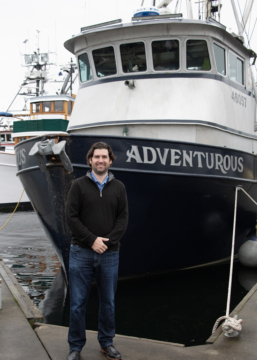 Scott Montgomery in front of the Adventurous