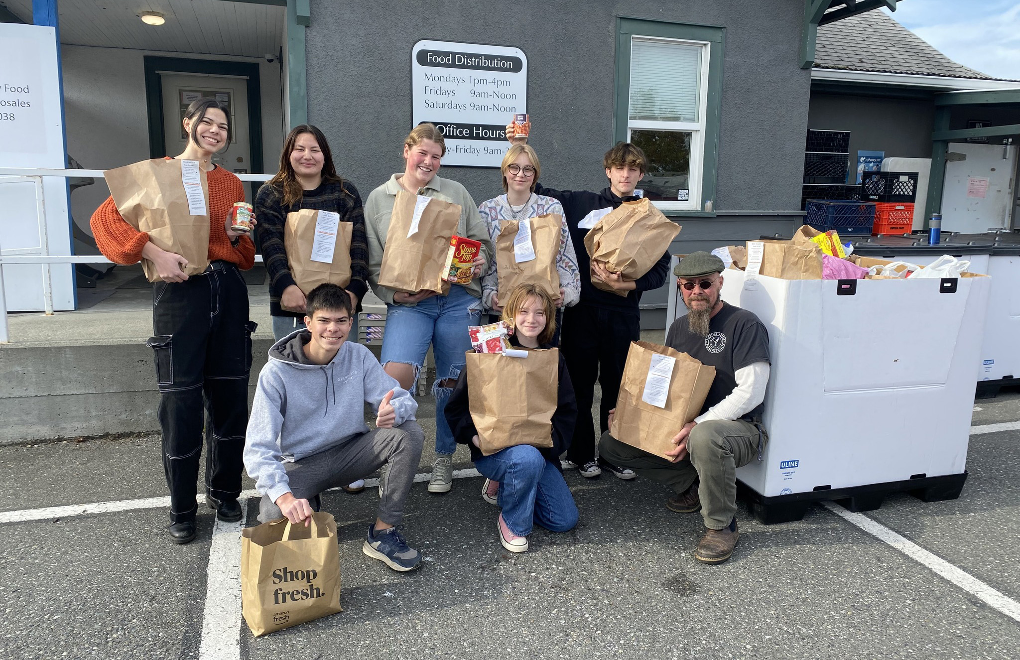 Sequim Food Bank Student Volunteers