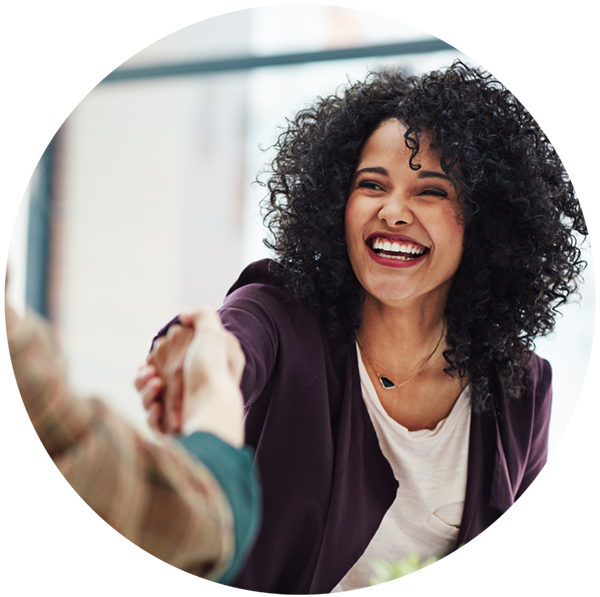 Business woman making business deal