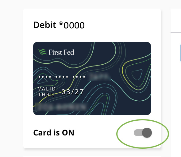 Turn off Debit Card