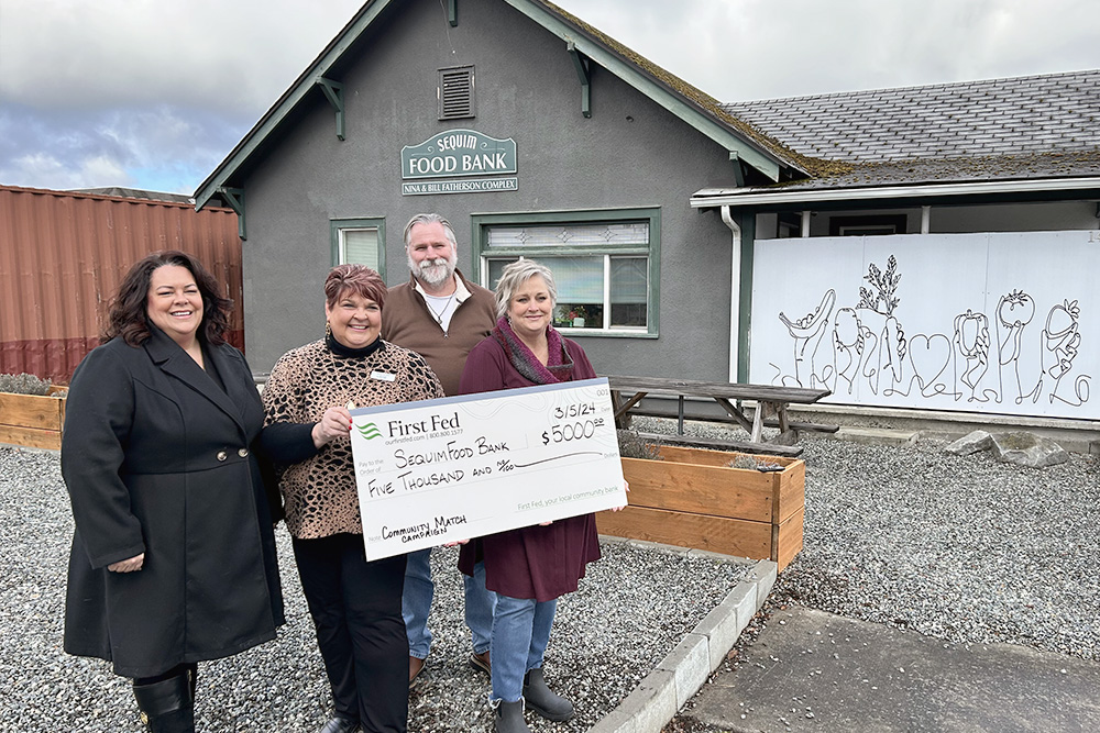 First Fed Big Check - Sequim Food Bank