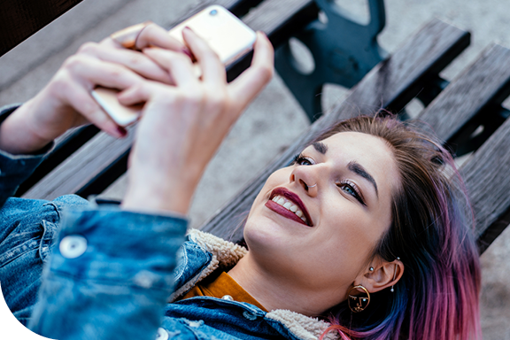 Young Woman with Phone